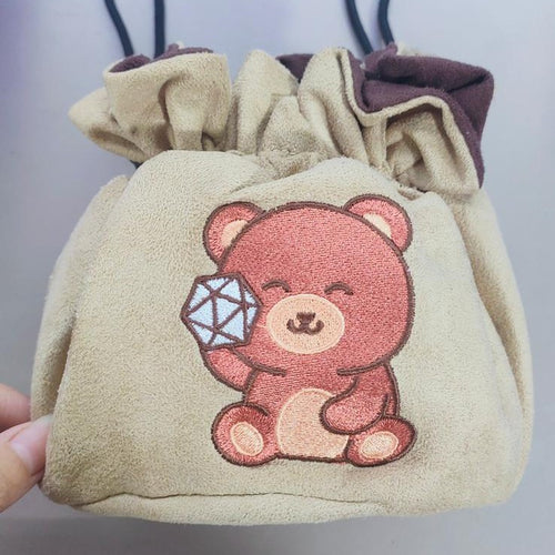 Bear Bear Velvet Dice Bag