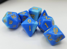 Load image into Gallery viewer, Blue Marble Dice Set