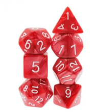 Load image into Gallery viewer, Red Pearl Dice Set