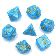 Load image into Gallery viewer, Light Blue Pearl Dice Set