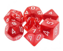 Load image into Gallery viewer, Red Pearl Dice Set
