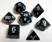 Load image into Gallery viewer, Black Solid Color Dice Set