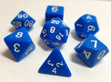 Load image into Gallery viewer, Blue Opaque Dice Set