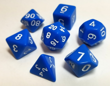 Load image into Gallery viewer, Blue Opaque Dice Set